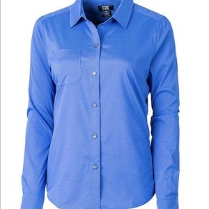 Cutter & Buck Versatech Geo Dobby Stretch Womens Long Sleeve Dress Shirt